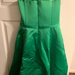 Kelly green strapless dress